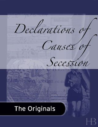 Cover image: Declarations of Causes of Secession