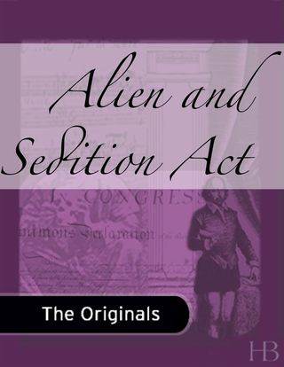 Cover image: Alien and Sedition Act
