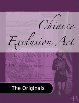 Cover image: Chinese Exclusion Act