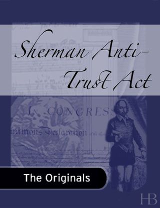 Imagen de portada: Sherman Anti-Trust Act