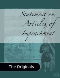 表紙画像: Statement on Articles of Impeachment